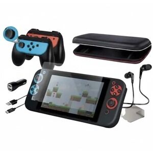 Nintendo Switch Accessories Bundle Case Charger Earbuds Grip Starter Kit NEW
